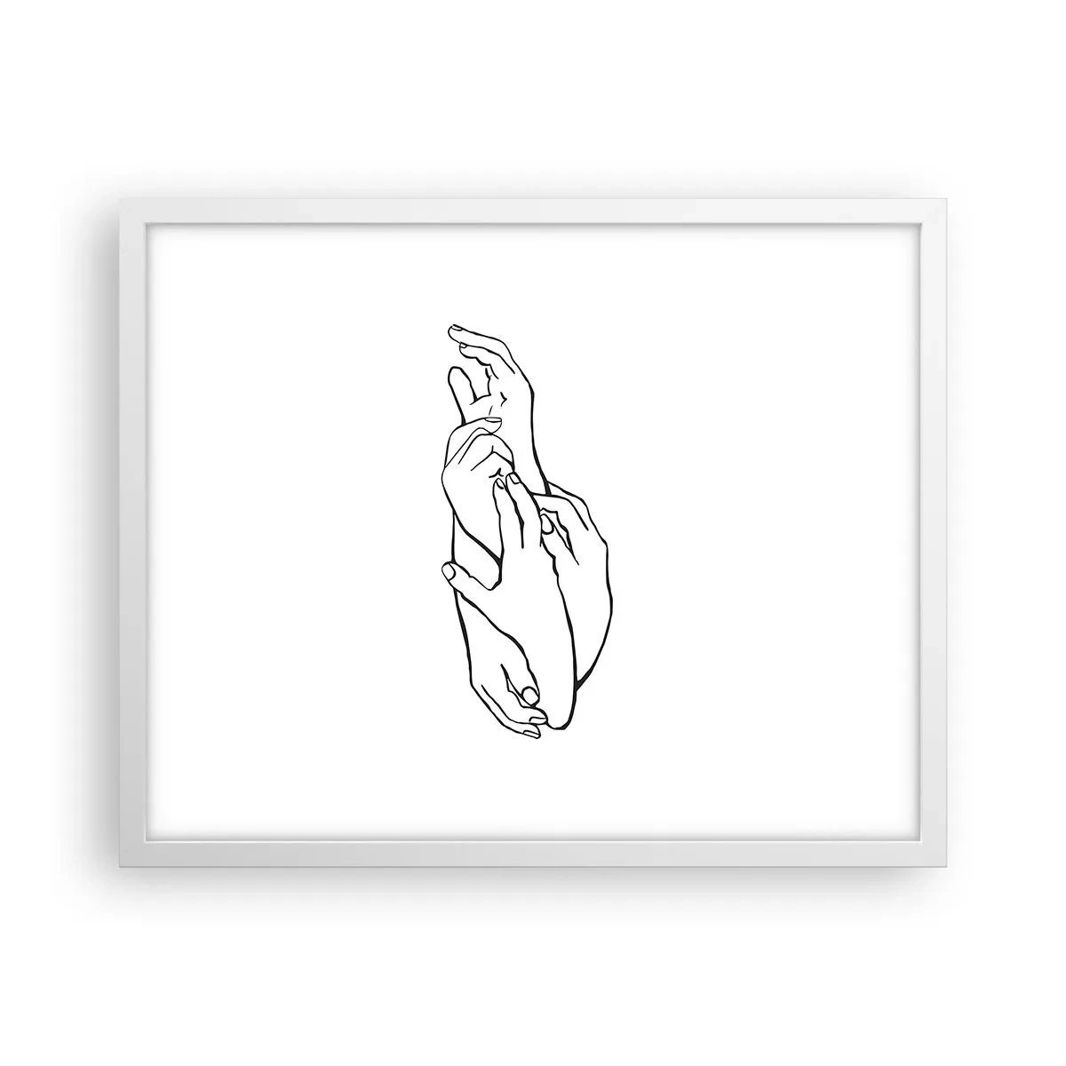 Póster en marco blanco - El tacto - 50x40 cm