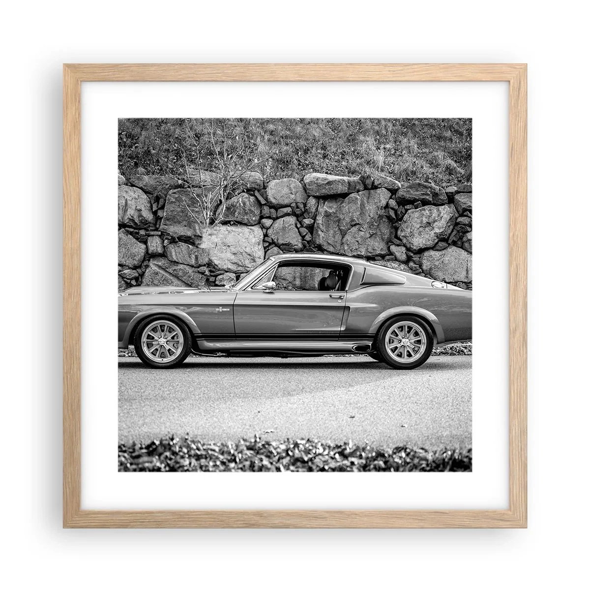 Póster en marco roble claro - Una leyenda de los años 60 - 40x40 cm