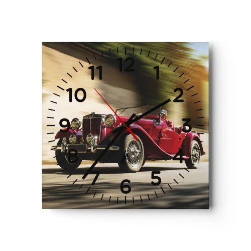 Reloj de pared - Reloj de vidrio - Hermosa pieza de museo - 40x40 cm