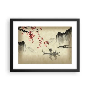 Póster en marco negro - En el país de los cerezos en flor - 40x30 cm