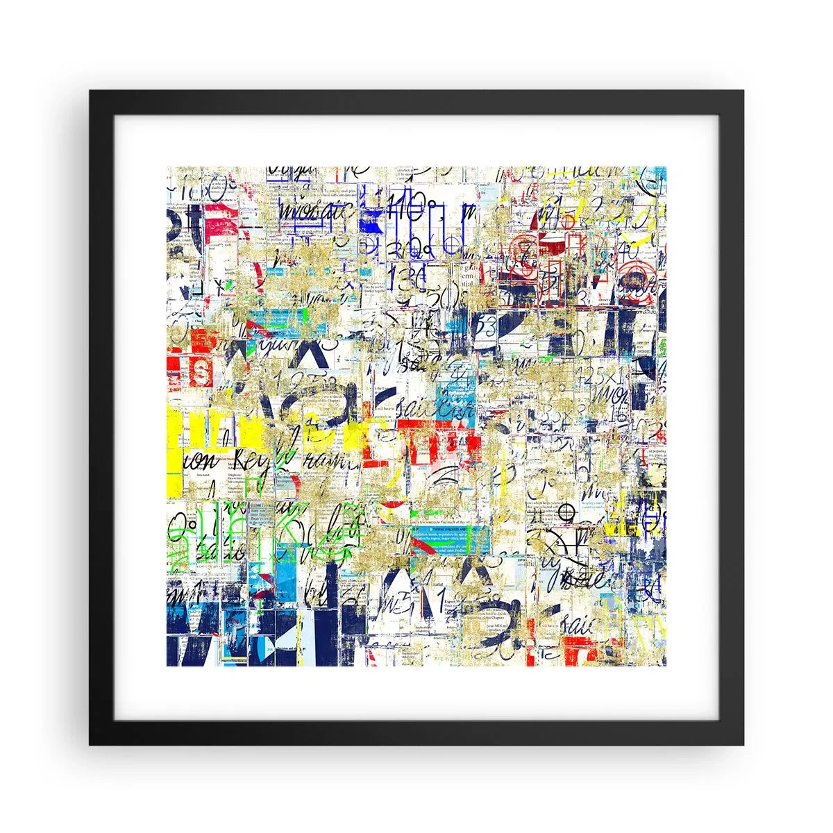 Póster en marco negro - Simplemente agradable a la vista - 40x40 cm