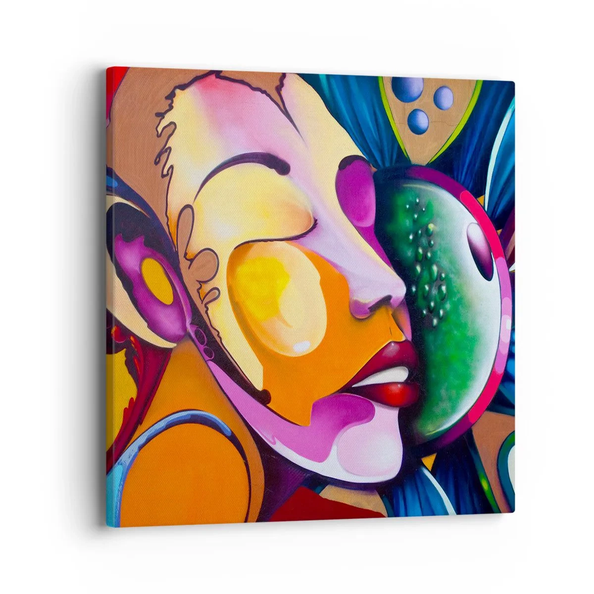 Cuadro sobre lienzo - Impresión de Imagen - Toque de color - 40x40 cm