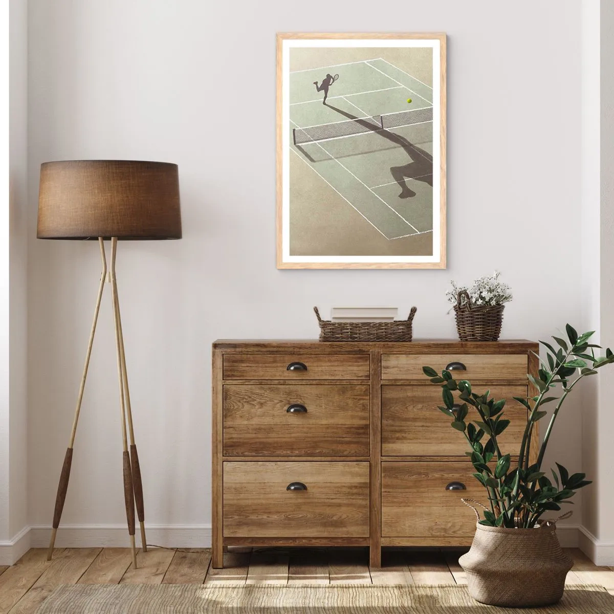 Póster en marco roble claro - Véncete a ti mismo - 40x50 cm