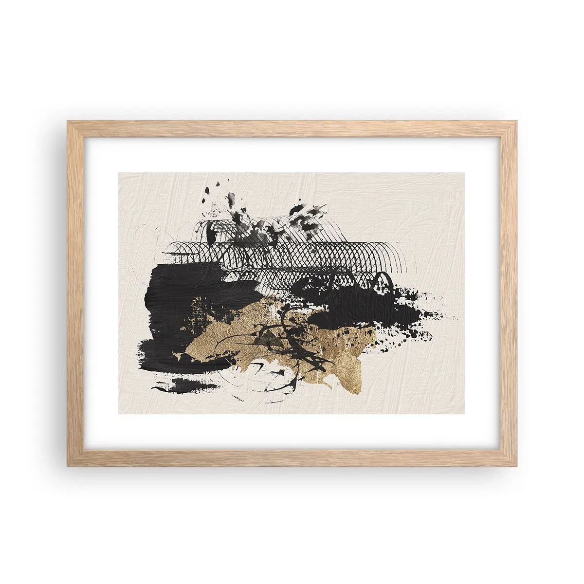 Póster en marco roble claro - Composición con pasión - 40x30 cm