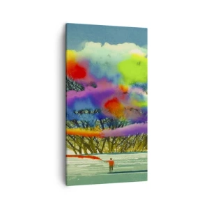 Cuadro sobre lienzo - Impresión de Imagen - Dale vida a este mundo - 45x80 cm