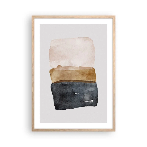 Póster en marco roble claro - Una composición de colores tierra - 50x70 cm