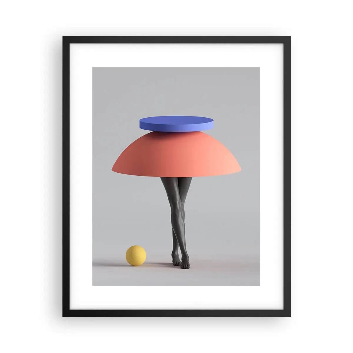 Póster en marco negro - Composición surrealista - 40x50 cm