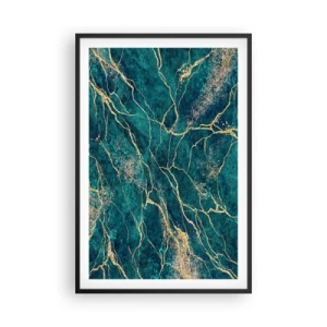 Póster en marco negro - Riachuelos de oro - 61x91 cm