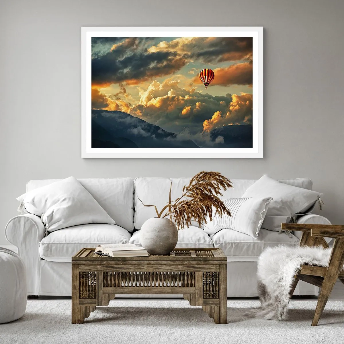 Póster en marco blanco - Vuelo porque quiero - 60x60 cm