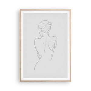 Póster en marco roble claro - Música del cuerpo - 70x100 cm
