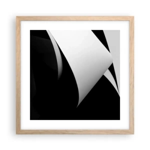 Póster en marco roble claro - Planos de luz desde las profundidades de la sombra - 40x40 cm