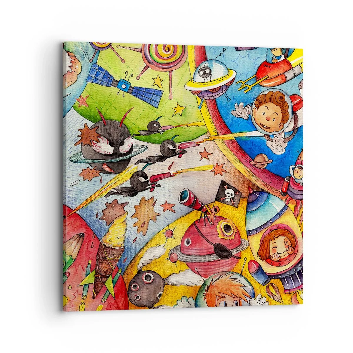 Cuadro sobre lienzo - Impresión de Imagen - Una gran aventura cósmica - 70x70 cm