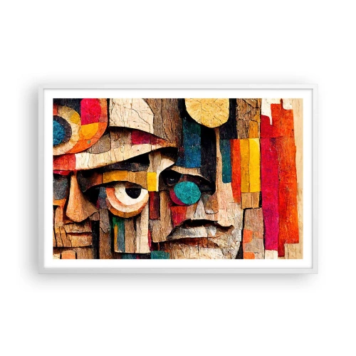 Póster en marco blanco - Te veo... - 91x61 cm