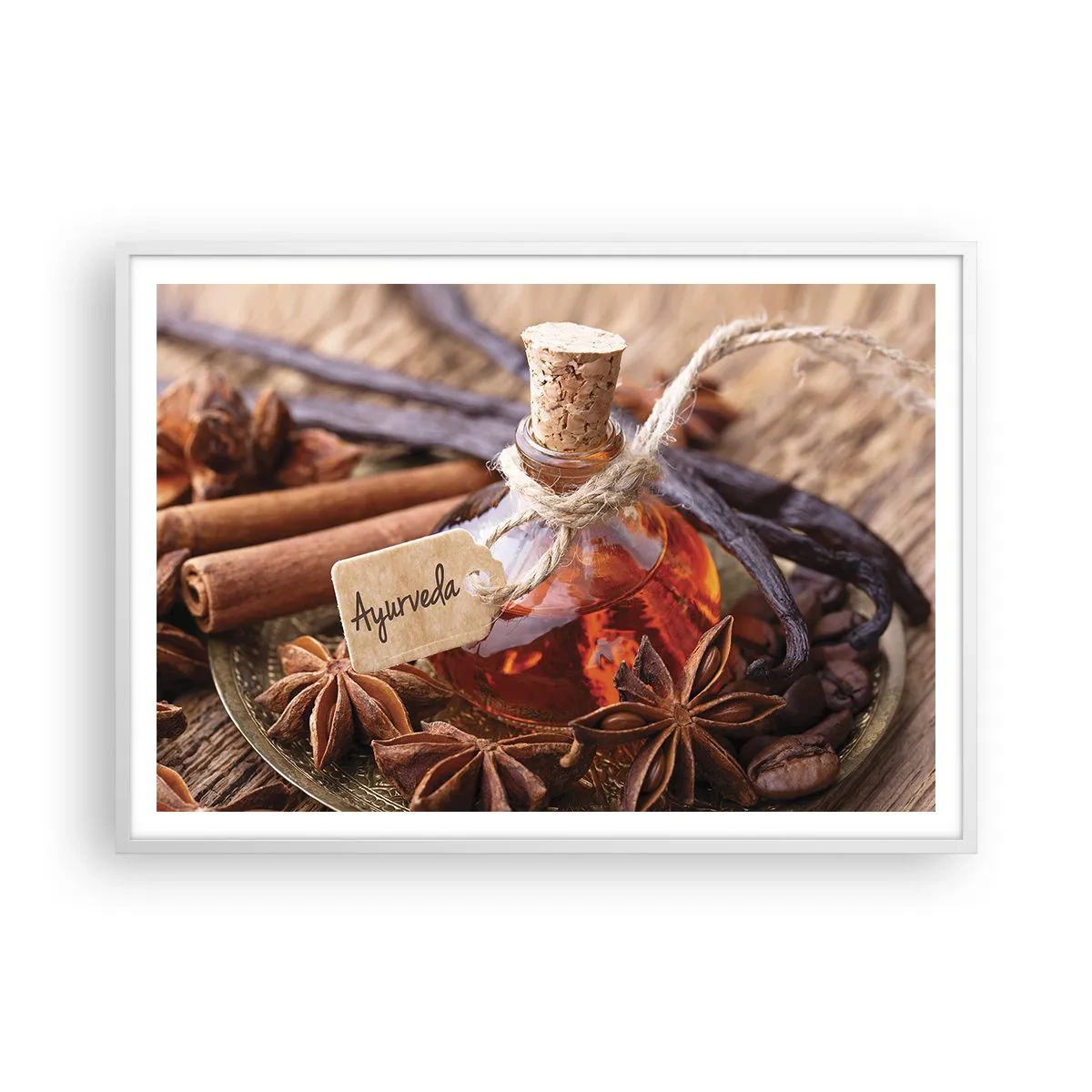 Póster en marco blanco - Hacia la unidad del cuerpo y el espíritu - 100x70 cm