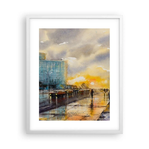 Póster en marco blanco - Vida en la orilla - 40x50 cm