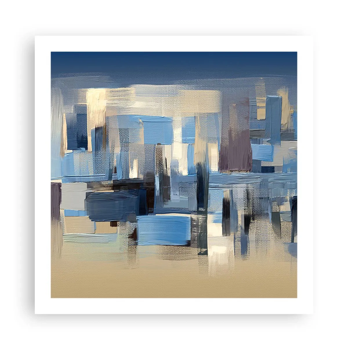 Póster - Construcción azul - 60x60 cm