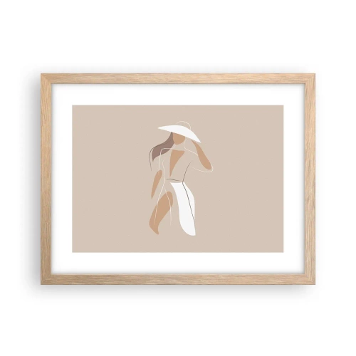 Póster en marco roble claro - La moda es alegría - 40x30 cm