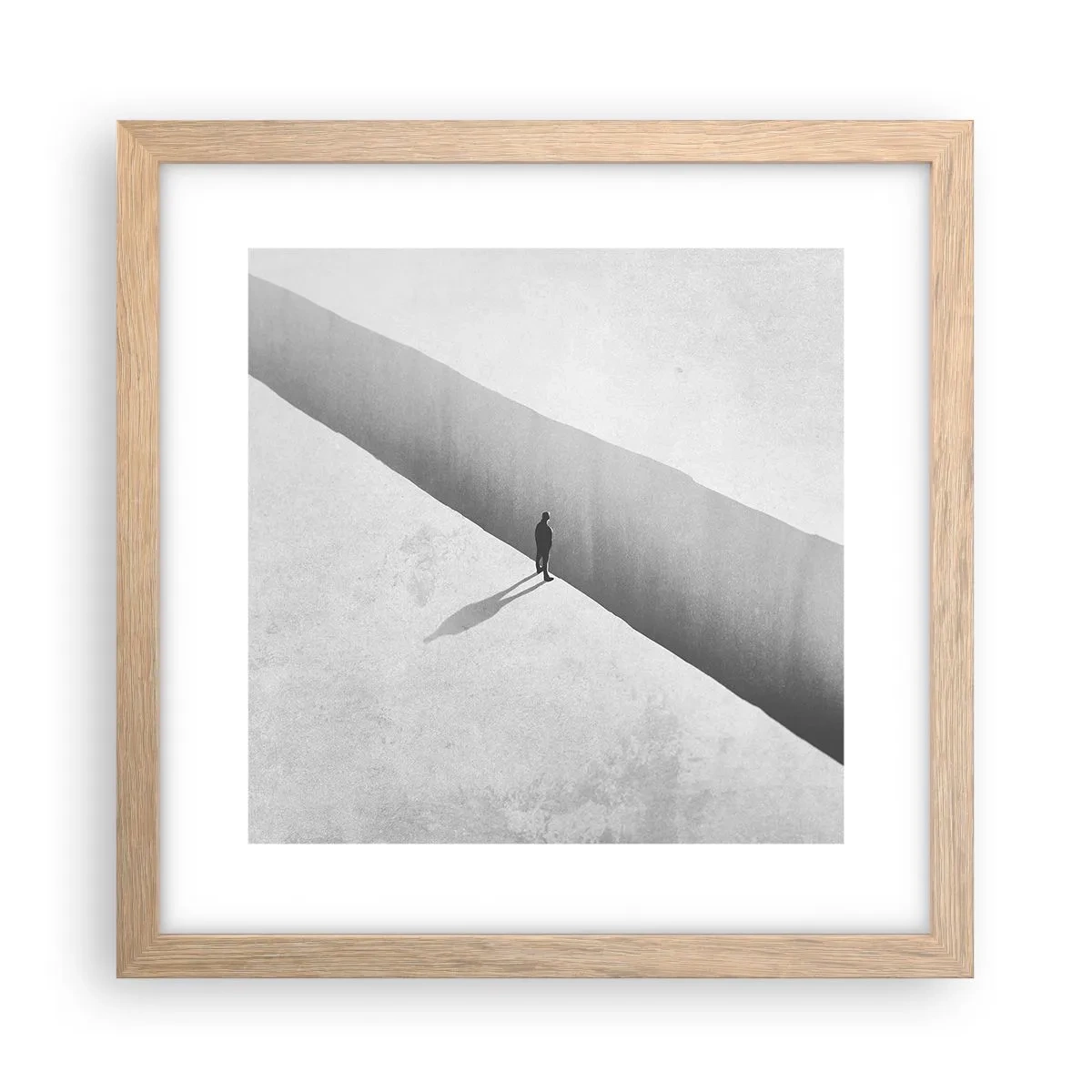 Póster en marco roble claro - Sin un destino claro - 30x30 cm