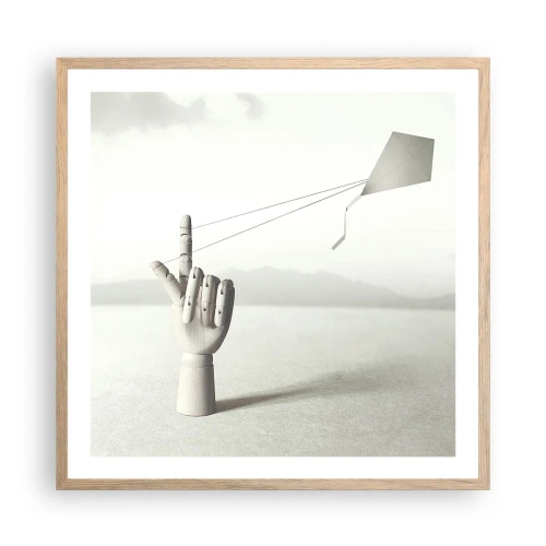 Póster en marco roble claro - Una prueba de fuerza - 60x60 cm