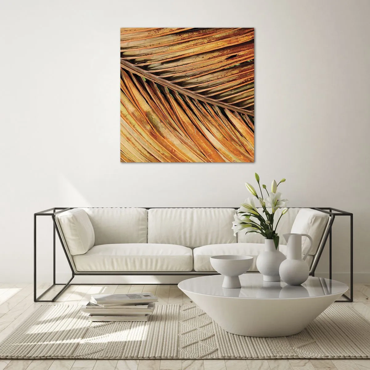 Cuadro sobre vidrio - Impresiones sobre Vidrio - Oro de coco - 70x70 cm