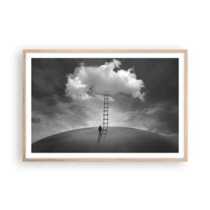 Póster en marco roble claro - Todo es posible - 91x61 cm