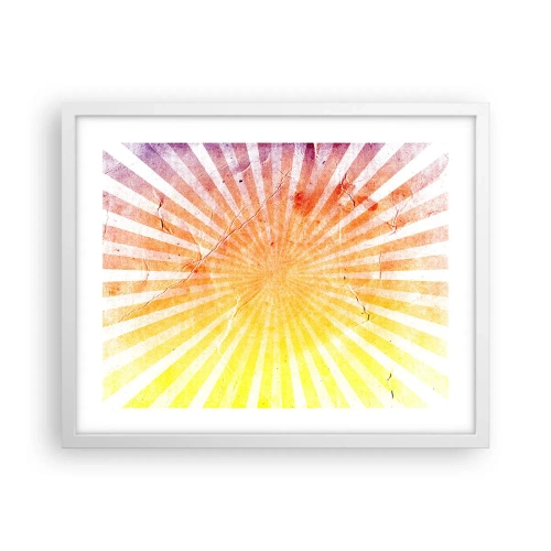Póster en marco blanco - Renacer del sol - 50x40 cm
