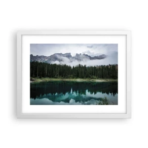 Póster en marco blanco - Calla, calla, no despertemos al agua dormida.... - 40x30 cm