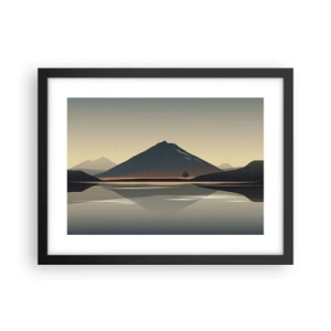 Póster en marco negro - Reflejo de espejo - 40x30 cm