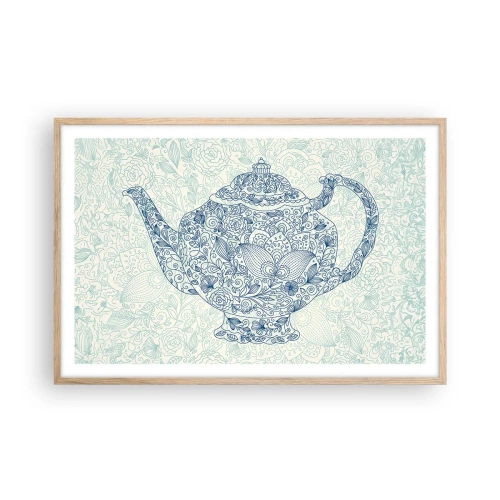Póster en marco roble claro - El encanto del té - 91x61 cm
