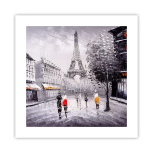 Póster - Un paseo parisino - 40x40 cm
