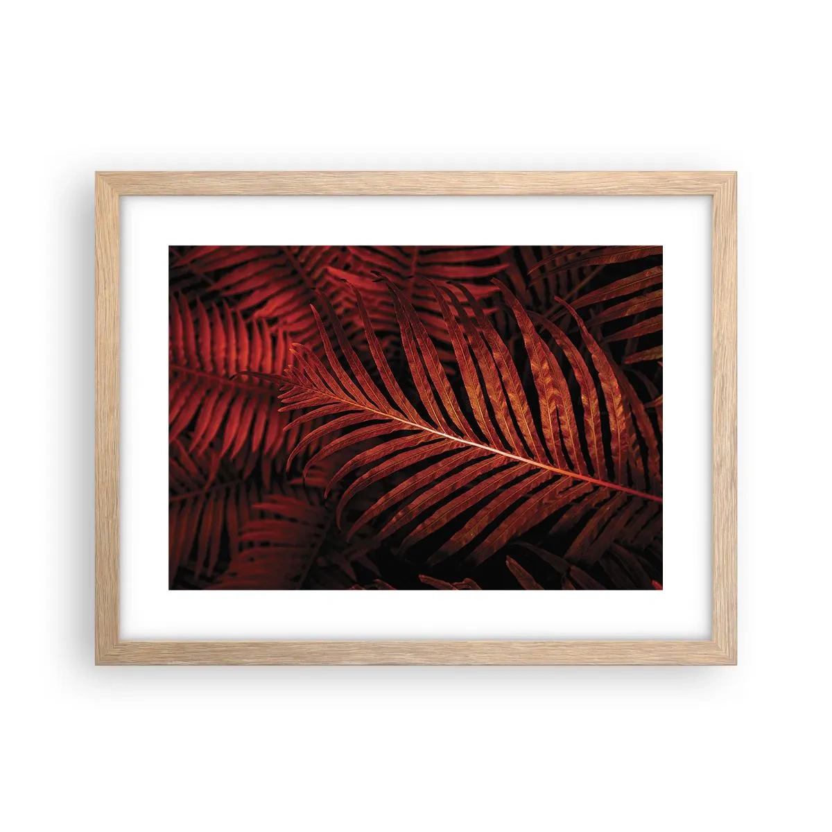 Póster en marco roble claro - Las brasas de la vida - 40x30 cm