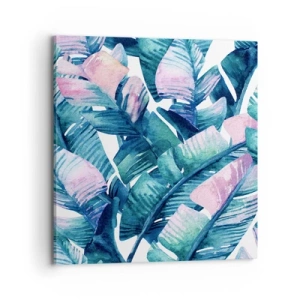 Cuadro sobre lienzo - Impresión de Imagen - En una plantación de plátanos - 70x70 cm