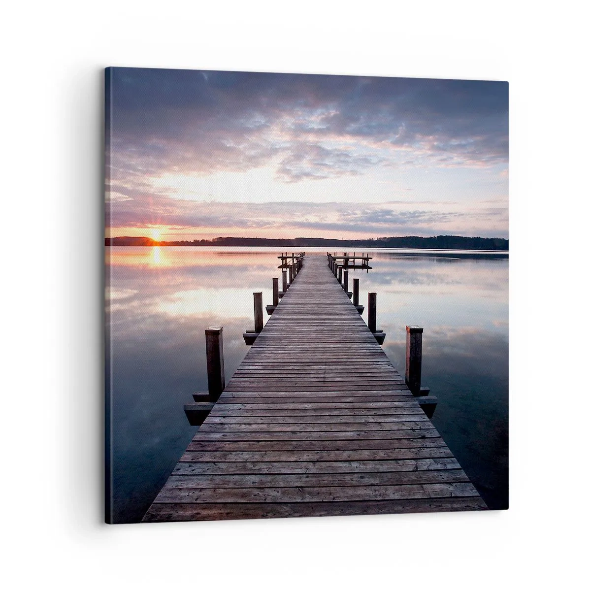 Cuadro sobre lienzo - Impresión de Imagen - Frontera silenciosa del día y la noche - 60x60 cm