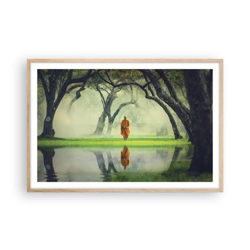 Póster en marco roble claro - En el camino de la iluminación - 91x61 cm