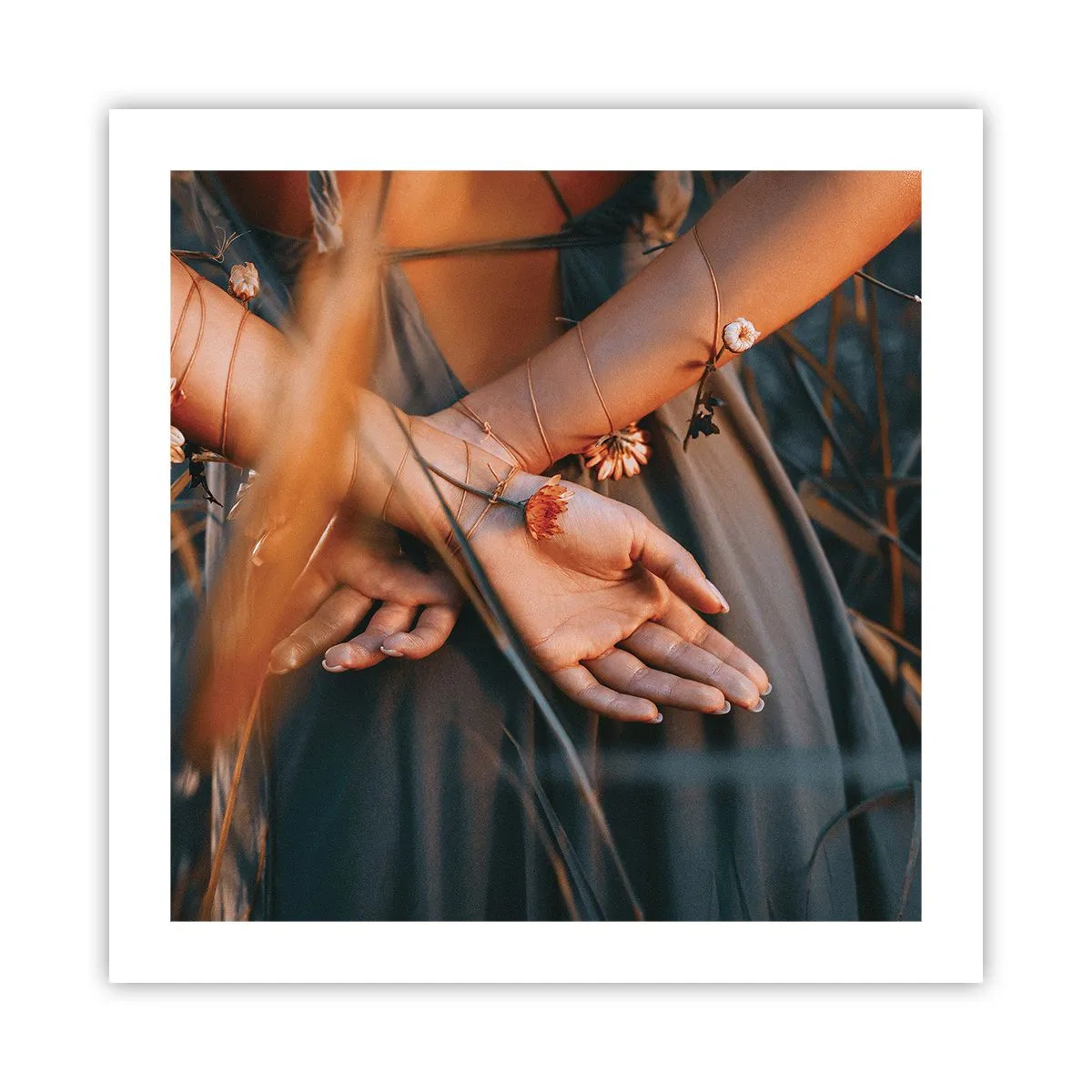 Póster - Conectada con la naturaleza - 50x50 cm