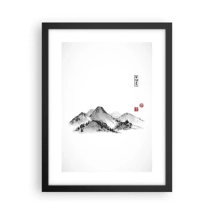 Póster en marco negro - Más allá de lo lejano - 30x40 cm