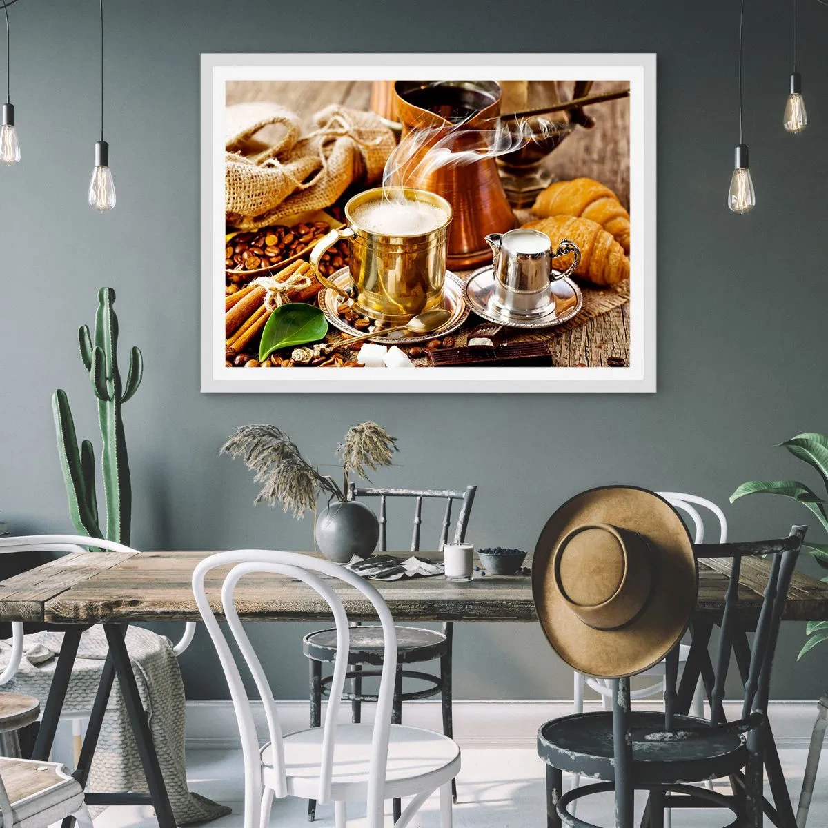 Póster en marco blanco - Que tengas un buen día - 50x40 cm