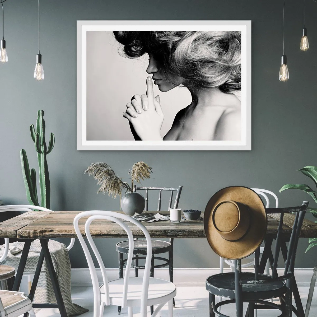Póster en marco blanco - Escucharme a mí misma - 40x30 cm