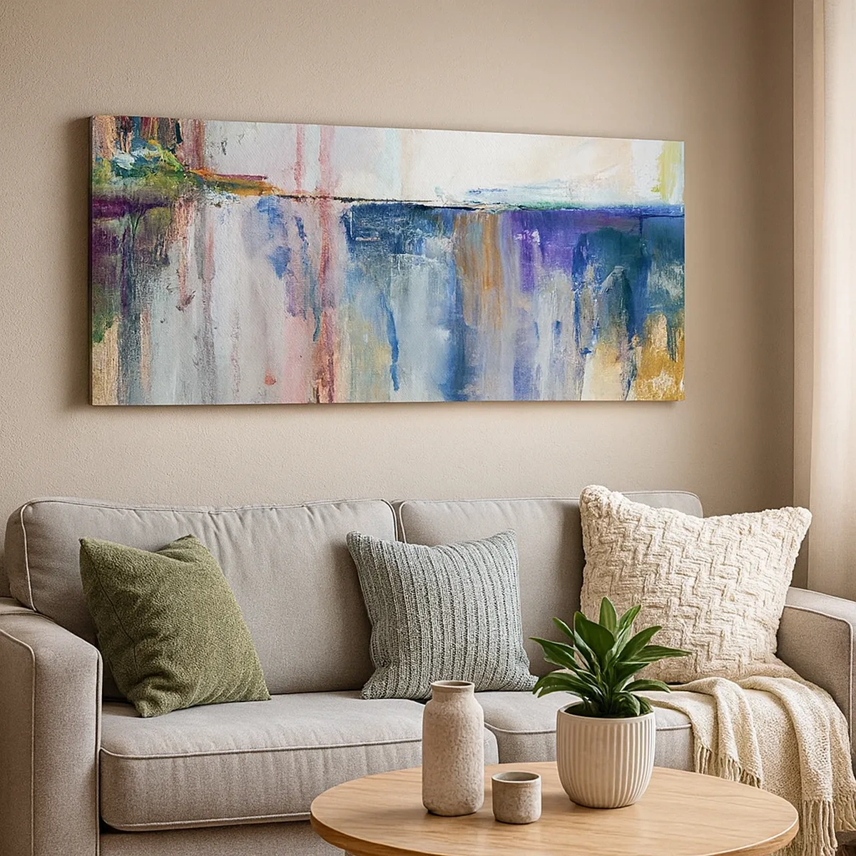 Cuadro sobre lienzo - Impresión de Imagen - Impresiones y asociaciones de colores - 30x30 cm