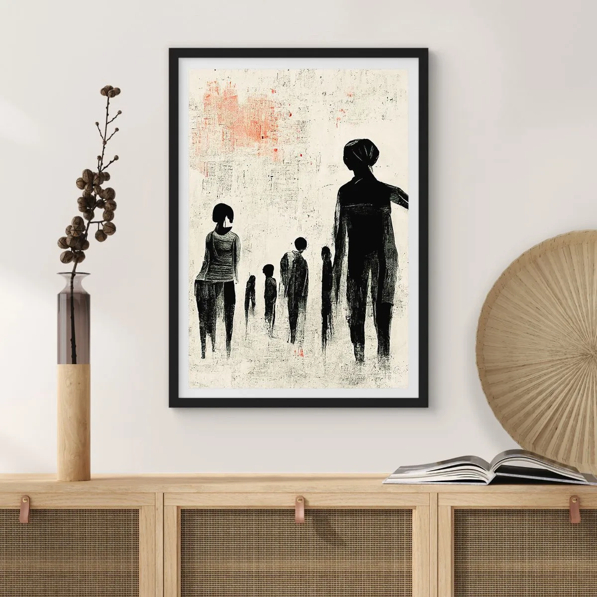 Póster en marco negro - Contra la soledad - 61x91 cm