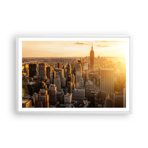 Póster en marco blanco - Creciendo al sol - 91x61 cm