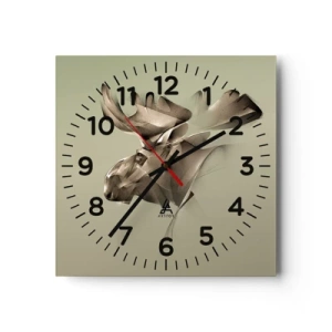 Reloj de pared - Reloj de vidrio - El suave poder de la paz - 40x40 cm