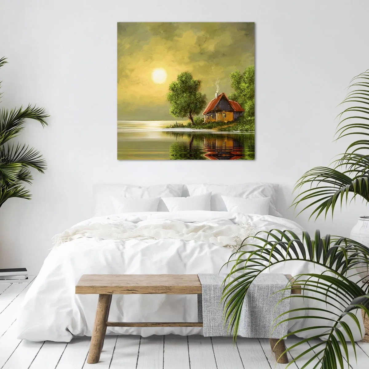 Cuadro sobre lienzo - Impresión de Imagen - Es hermoso, como salido de un cuadro - 70x70 cm