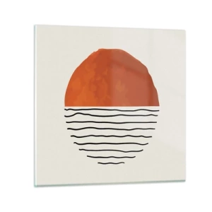 Cuadro sobre vidrio - Impresiones sobre Vidrio - En un ambiente japonés - 70x70 cm