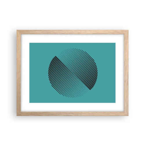 Póster en marco roble claro - El círculo: una variación geométrica - 40x30 cm
