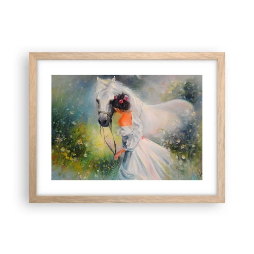 Póster en marco roble claro - Como si de un hermoso sueño se tratara - 40x30 cm