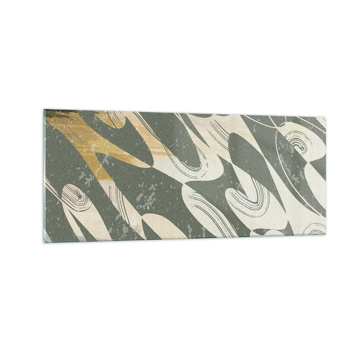 Cuadro sobre vidrio - Impresiones sobre Vidrio - Abstracción rítmica - 100x40 cm