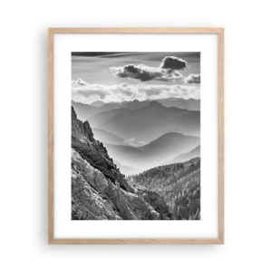 Póster en marco roble claro - Hasta el horizonte - 40x50 cm