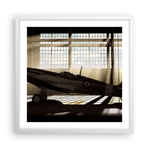 Póster en marco blanco - El descanso del guerrero - 50x50 cm