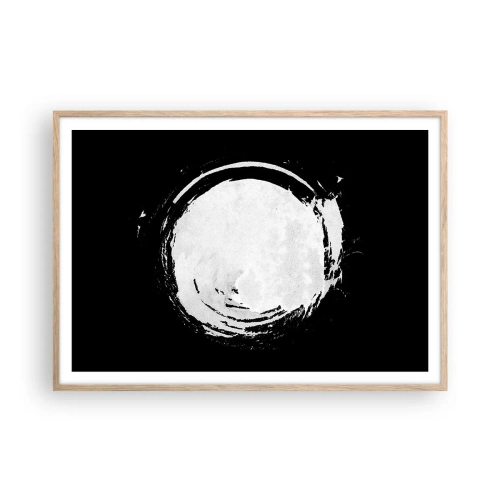 Póster en marco roble claro - La buena salida - 100x70 cm